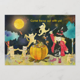 Blonde Witchs magisches Halloween-Party Einladung
