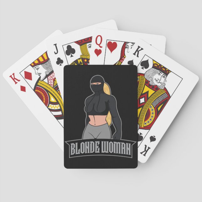 Blonde Woman Poker Cards Spielkarten (Rückseite)