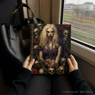Blonde Zombie-Braut Gothic-Planer mit Totenköpfen Planer