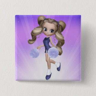 Blonder Cheerleader-Knopf Button