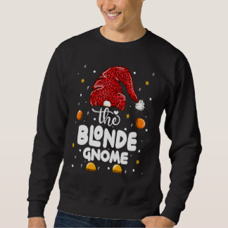 Blonder Gnom Leopard Familien-Weihnachtsfeier-Pa Sweatshirt