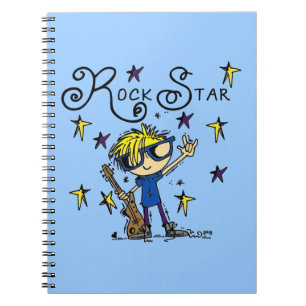 Blonder Jungen-Rockstar Notizblock