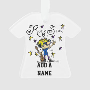Blonder Jungen-Rockstar Ornament