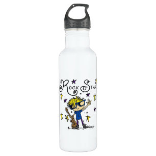 Blonder Jungen-Rockstar Trinkflasche