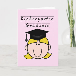 Blonder Mädchen-Kindergarten-Absolvent Karte