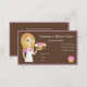 Blonder/rosa Kuchen-Bäcker/Bäckerei-Visitenkarte Visitenkarte (Vorne/Hinten)