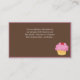 Blonder/rosa Kuchen-Bäcker/Bäckerei-Visitenkarte Visitenkarte (Rückseite)