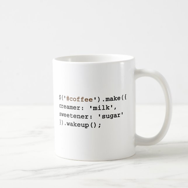 Blonder und süßer Javascript-Kaffee-Code Tasse (Rechts)