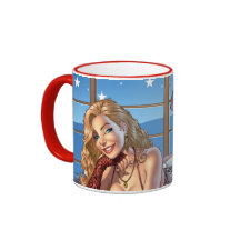 Blondes Haar, blaue mit Augen