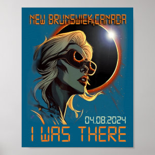 Blondes Mädchen Totale Sonnenfinsternis 2024 New B Poster