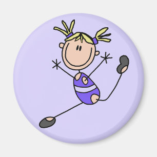 Blondes Mädchen Turnen T-Shirts und Geschenke Magnet
