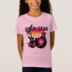 Blondes Rockstar-Mädchen T-Shirt