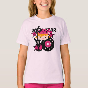 Blondes Rockstar-Mädchen T-Shirt