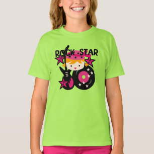 Blondes Rockstar-Mädchen T-Shirt