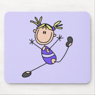 Blondes Turnschuh-Mädchen T-Shirts und Geschenke Mousepad