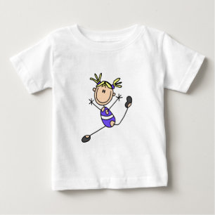Blondes Turnschürzen-Mädchen T-Shirts und Geschenk