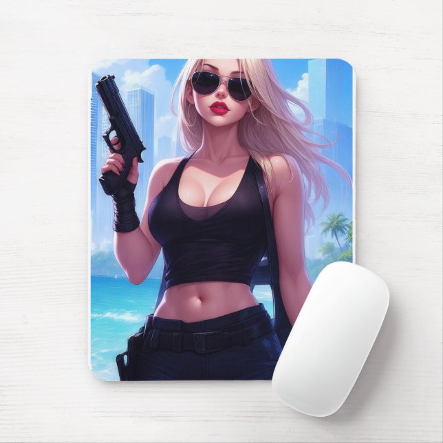 Blondie Bangs Back Mousepad (Mit Mouse)
