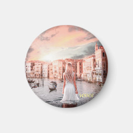 Blondie im romantischen Venedig Magnet