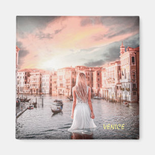 Blondie im romantischen Venedig Magnet