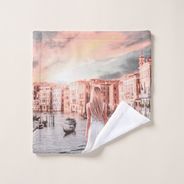 Blondie im romantischen Venedig Waschlappen (Waschlappen)