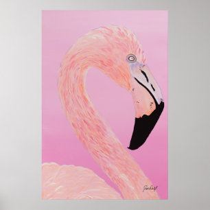 Blondie The Flamingo - von Just Dahl Poster