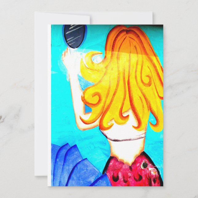 Blondine Einladung (Vorderseite)