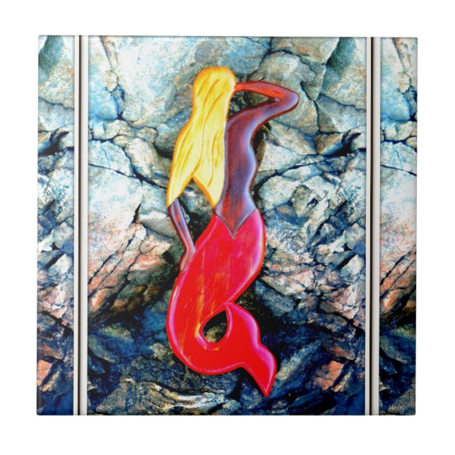 Blondine in rot fliese (Vorderseite)