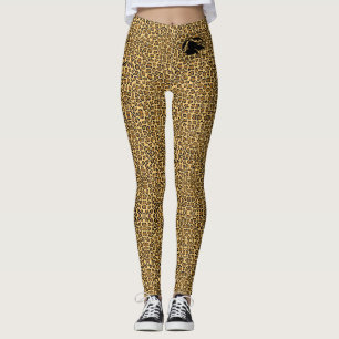 Blondine u. brach - gemusterte Leggings -