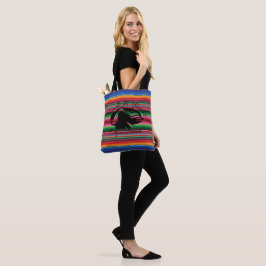 Blondine u. brach - gemusterte Taschen-Tasche -