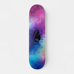 Blondine u. brach - Skateboard - schwarzes Logo