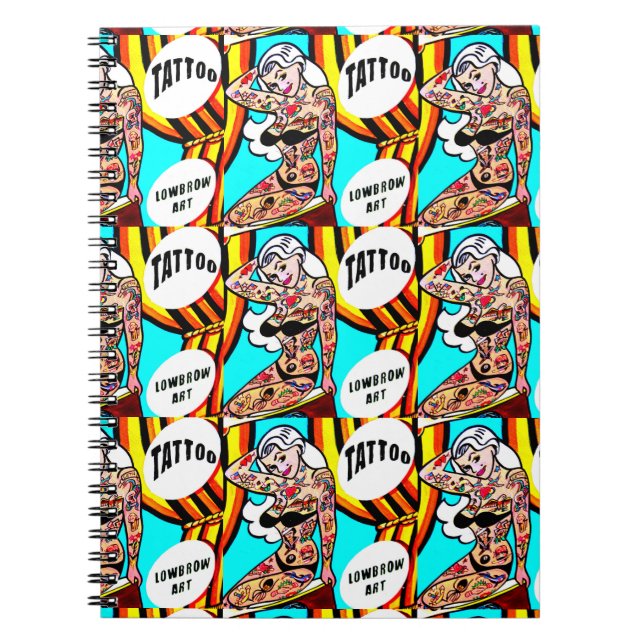 Blondinen mit Tattoos-Notizbuch Notizblock (Vorderseite)