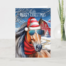 Blood Bay Horse Funny MAREy Weihnachten