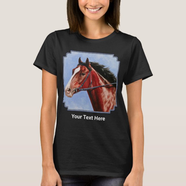Blood Bay Race Race Horse T-Shirt (Vorderseite)