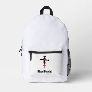 Blood Bought Book Bag Bedruckter Rucksack