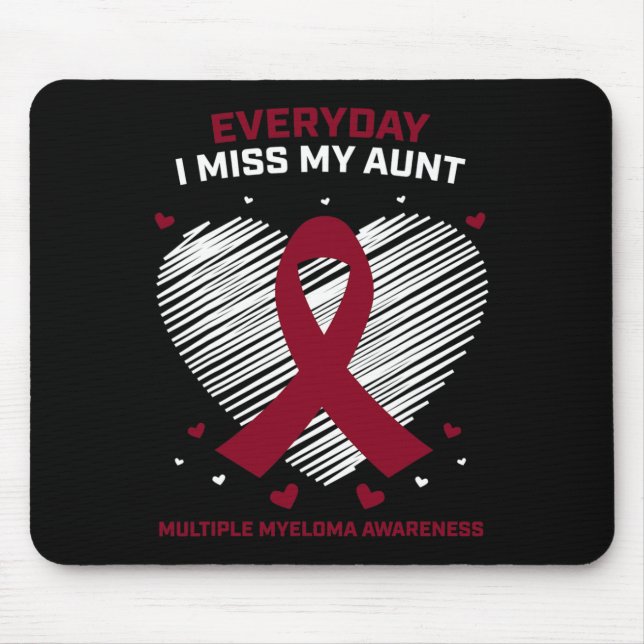 Blood Cancer In Memory Of My Aunt Multiple Myeloma Mousepad (Vorne)