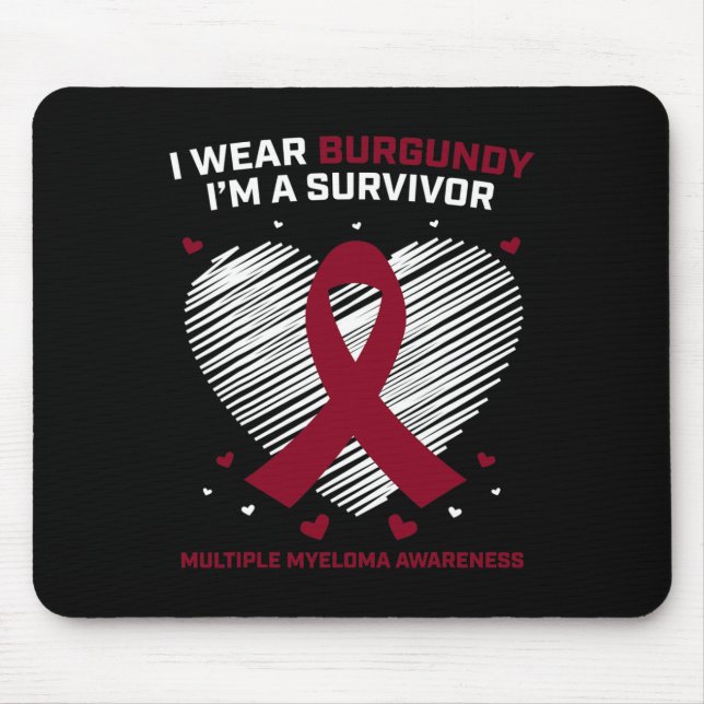 Blood Cancer Survivor Multiple Myeloma Awareness P Mousepad (Vorne)