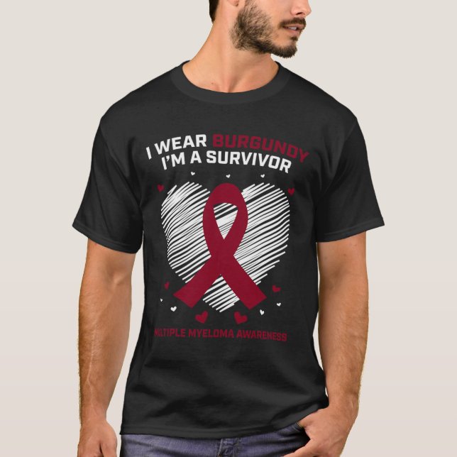 Blood Cancer Survivor Multiple Myeloma Awareness P T-Shirt (Vorderseite)