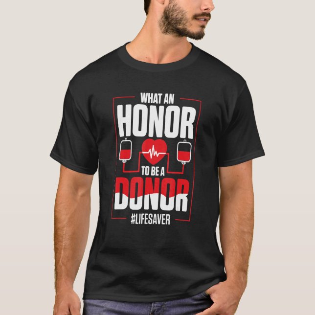 Blood Donation  Blood Donor Hero T-Shirt (Vorderseite)
