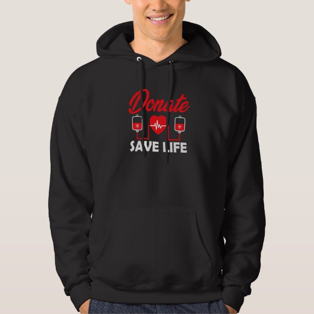 Blood Donor Phlebotomy Kit Donation Save Lives Don Hoodie (Vorderseite)