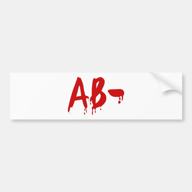 Blood Group AB - Negative #Horror Hospital Autoaufkleber (Vorne)