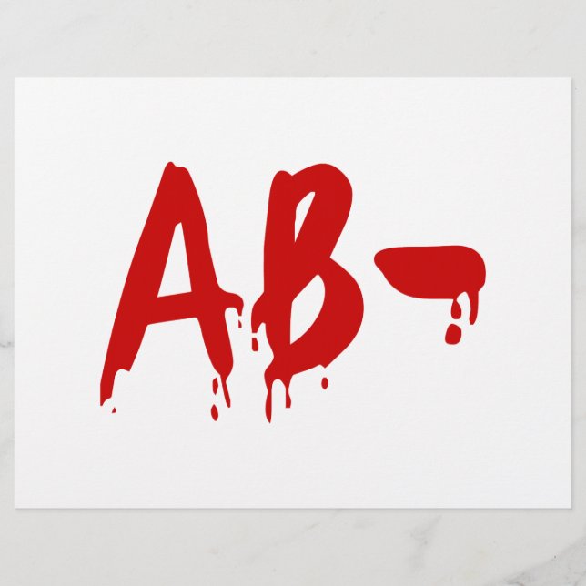 Blood Group AB - Negative #Horror Hospital Flyer (Vorne)