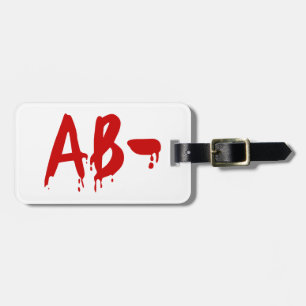 Blood Group AB - Negative #Horror Hospital Gepäckanhänger