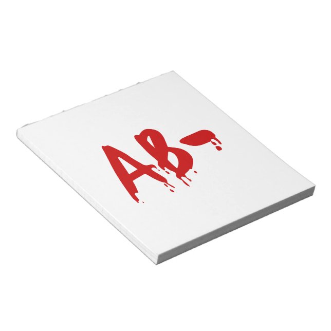 Blood Group AB - Negative #Horror Hospital Notizblock (angewinkelt)