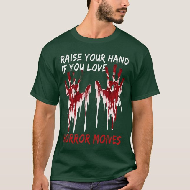 Blood Hand Halloween Horroream Scary Movies Costum T-Shirt (Vorderseite)