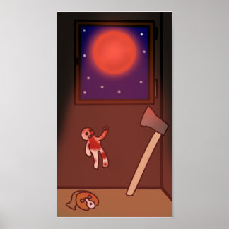 Blood Moon Puppy Eyes Poster