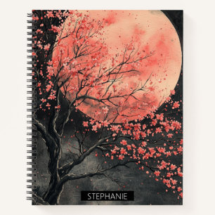 Blood Moon Sakura-Tuschewaschung (2) Notizbuch