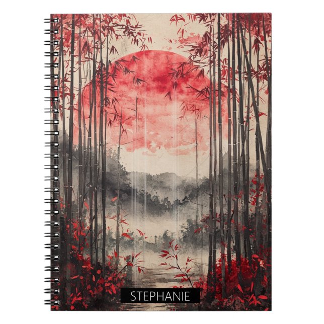 Blood Moon Sakura Tuschwaschung (1) Notizblock (Vorderseite)