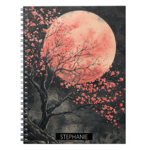 Blood Moon Sakura Tuschwaschung (2) Notizblock