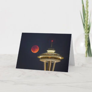 Blood Moon   Seattle Space Needle Karte