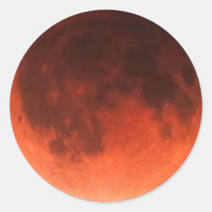 Blood Moon Tetrad Runder Aufkleber